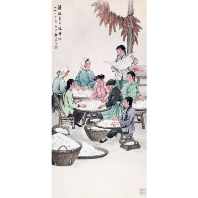 读报声中选种忙