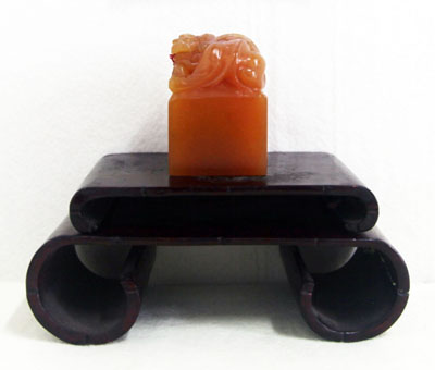 寿山黄冻石 龟钮大方章