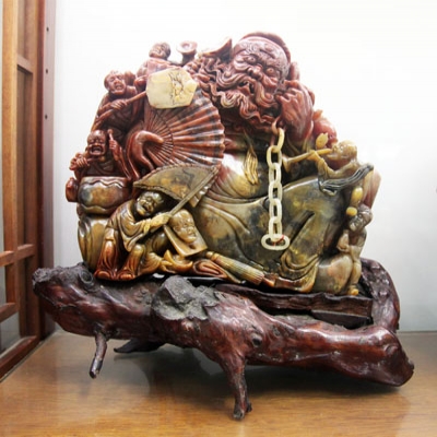 寿山石 钟馗纳福