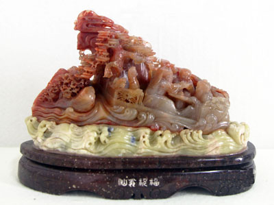 巴林石 仙翁祝寿